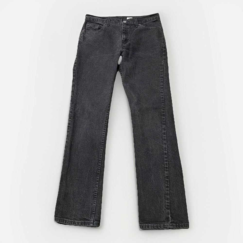 VTG Levi's 505 Womens Straight Leg Black Jeans 11 Jr Denim Made in USA 32x31